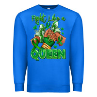 True Royal green ribbon liver cancer afro girl sneakers Premium Sweatshirt - RanaPortraitStore