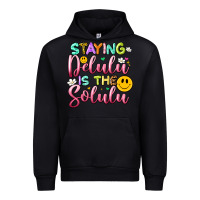 Black staying delulu is the solulu Urban Hoodie - Artiststas