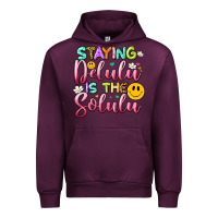 Mauve Wine staying delulu is the solulu Urban Hoodie - Artiststas
