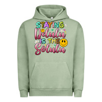 Pigment Oil Green staying delulu is the solulu Urban Hoodie - Artiststas