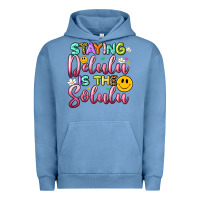 Pigment Pebble Blue staying delulu is the solulu Urban Hoodie - Artiststas