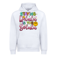 White staying delulu is the solulu Urban Hoodie - Artiststas