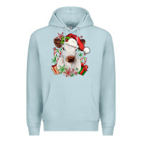 Blue Mist christmas heifer Premium Hoodie - JahusDesignShop
