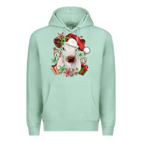 Seafoam christmas heifer Premium Hoodie - JahusDesignShop