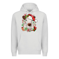Dove Grey christmas heifer Premium Hoodie - JahusDesignShop