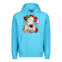 Ocean Blue christmas heifer Premium Hoodie - JahusDesignShop