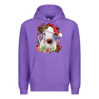 Purple christmas heifer Premium Hoodie - JahusDesignShop