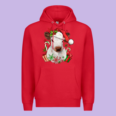 Christmas Heifer Premium Hoodie Designed By Jahusdesignshop
