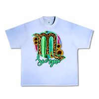 Grape Ice Scorpio Zodiac Sign Sunflower Leopard Serape Urban Heavy Tee - RanaPortraitStore