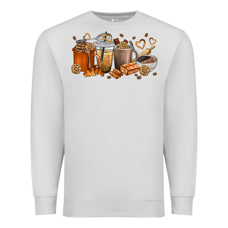 Cookie Coffee Cups Premium Sweatshirt by texasbilliewilder | Teevron