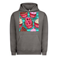 Pigment Tornado valentines day flower cupcakes and serape seamless pattern Urban Hoodie - BundleAndBundleShop