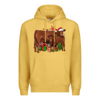 Antique Gold Christmas Gelbvieh Premium Hoodie - JahusDesignShop