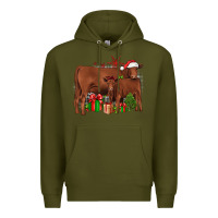 Army Green Christmas Gelbvieh Premium Hoodie - JahusDesignShop
