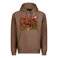 Chestnut Christmas Gelbvieh Premium Hoodie - JahusDesignShop