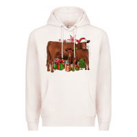Pale Pink Christmas Gelbvieh Premium Hoodie - JahusDesignShop
