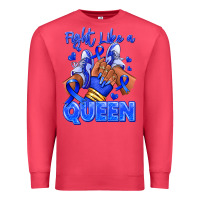Cardinal fight like a queen navy blue colon cancer afro gir Premium Sweatshirt - RanaPortraitStore