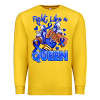 Lemon fight like a queen navy blue colon cancer afro gir Premium Sweatshirt - RanaPortraitStore