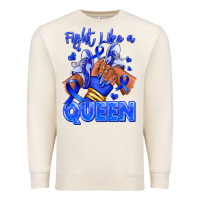 Sandshell fight like a queen navy blue colon cancer afro gir Premium Sweatshirt - RanaPortraitStore