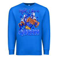 True Royal fight like a queen navy blue colon cancer afro gir Premium Sweatshirt - RanaPortraitStore