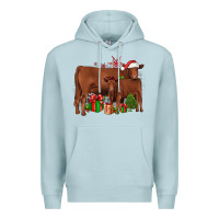 Blue Mist Christmas Gelbvieh Premium Hoodie - JahusDesignShop