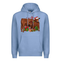 Colony Blue Christmas Gelbvieh Premium Hoodie - JahusDesignShop
