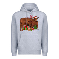Heather Grey Christmas Gelbvieh Premium Hoodie - JahusDesignShop
