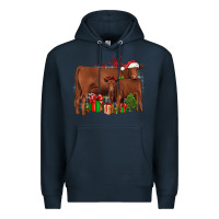 Navy Christmas Gelbvieh Premium Hoodie - JahusDesignShop