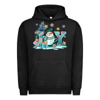 Pigment Black cute coffeecup snowmanand joy Urban Hoodie - AdoDesignShop