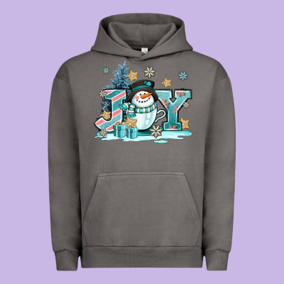 Cute Coffeecup Snowmanand Joy Urban Hoodie Designed By Adodesignshop