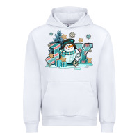 White cute coffeecup snowmanand joy Urban Hoodie - AdoDesignShop