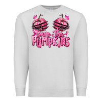 Dove Grey save the pumpkins breast cancer Premium Sweatshirt - RanaPortraitStore