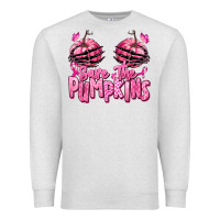 Oatmeal Heather save the pumpkins breast cancer Premium Sweatshirt - RanaPortraitStore