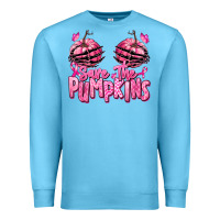 Ocean Blue save the pumpkins breast cancer Premium Sweatshirt - RanaPortraitStore