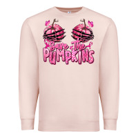 Pale Pink save the pumpkins breast cancer Premium Sweatshirt - RanaPortraitStore