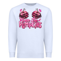 White save the pumpkins breast cancer Premium Sweatshirt - RanaPortraitStore