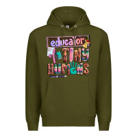Army Green educator of tiny humans Premium Hoodie - AdoDesignShop