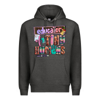 Charcoal Heather educator of tiny humans Premium Hoodie - AdoDesignShop