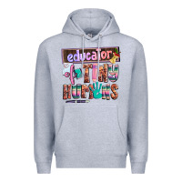 Heather Grey educator of tiny humans Premium Hoodie - AdoDesignShop
