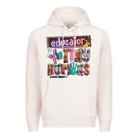Pale Pink educator of tiny humans Premium Hoodie - AdoDesignShop