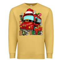 Antique Gold christmas bus driver Premium Sweatshirt - Zillion Design Studio