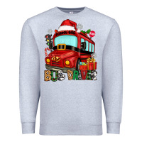 Heather Grey christmas bus driver Premium Sweatshirt - Zillion Design Studio