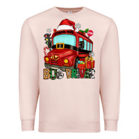 Pale Pink christmas bus driver Premium Sweatshirt - Zillion Design Studio