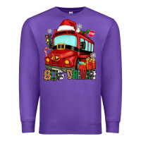 Purple christmas bus driver Premium Sweatshirt - Zillion Design Studio