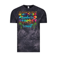 Cloud Black sunrise sunburn sunset repeat Vintage Tee - Artiststas