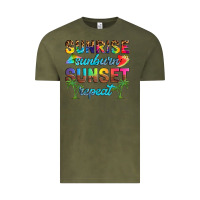 Vintage Olive sunrise sunburn sunset repeat Vintage Tee - Artiststas