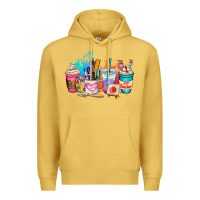 Antique Gold art teacher coffee cup Premium Hoodie - AdoDesignShop