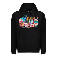 Black art teacher coffee cup Premium Hoodie - AdoDesignShop