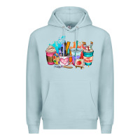 Blue Mist art teacher coffee cup Premium Hoodie - AdoDesignShop