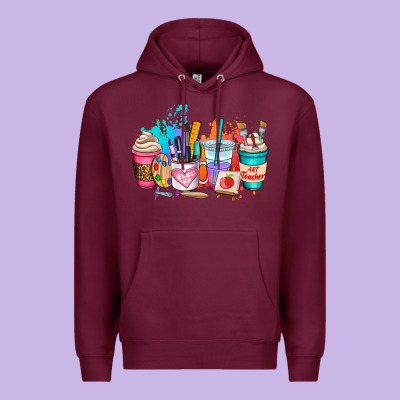 Art Teacher Coffee Cup Premium Hoodie Designed By Adodesignshop