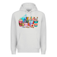 Dove Grey art teacher coffee cup Premium Hoodie - AdoDesignShop